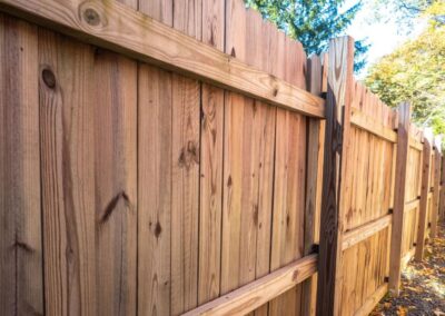 new timber fence in Macedon