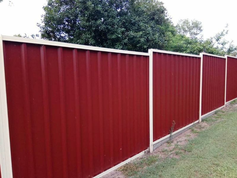 red colorbond fence